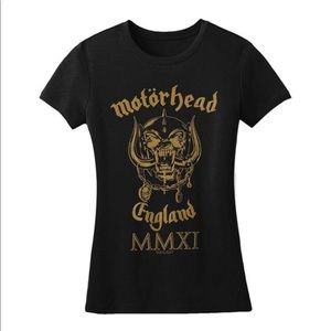 Motörhead women’s T-shirt black with gold letters
